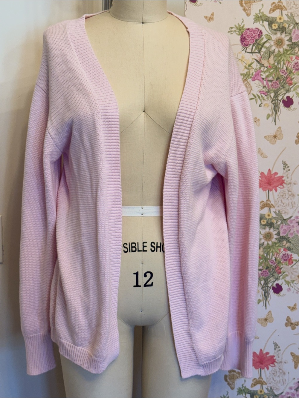 SABO Pink Open-Front Women’s Cardigan Sweater